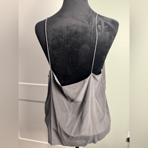 Everlane Clean Silk Cami dark gray - Picture 3 of 8